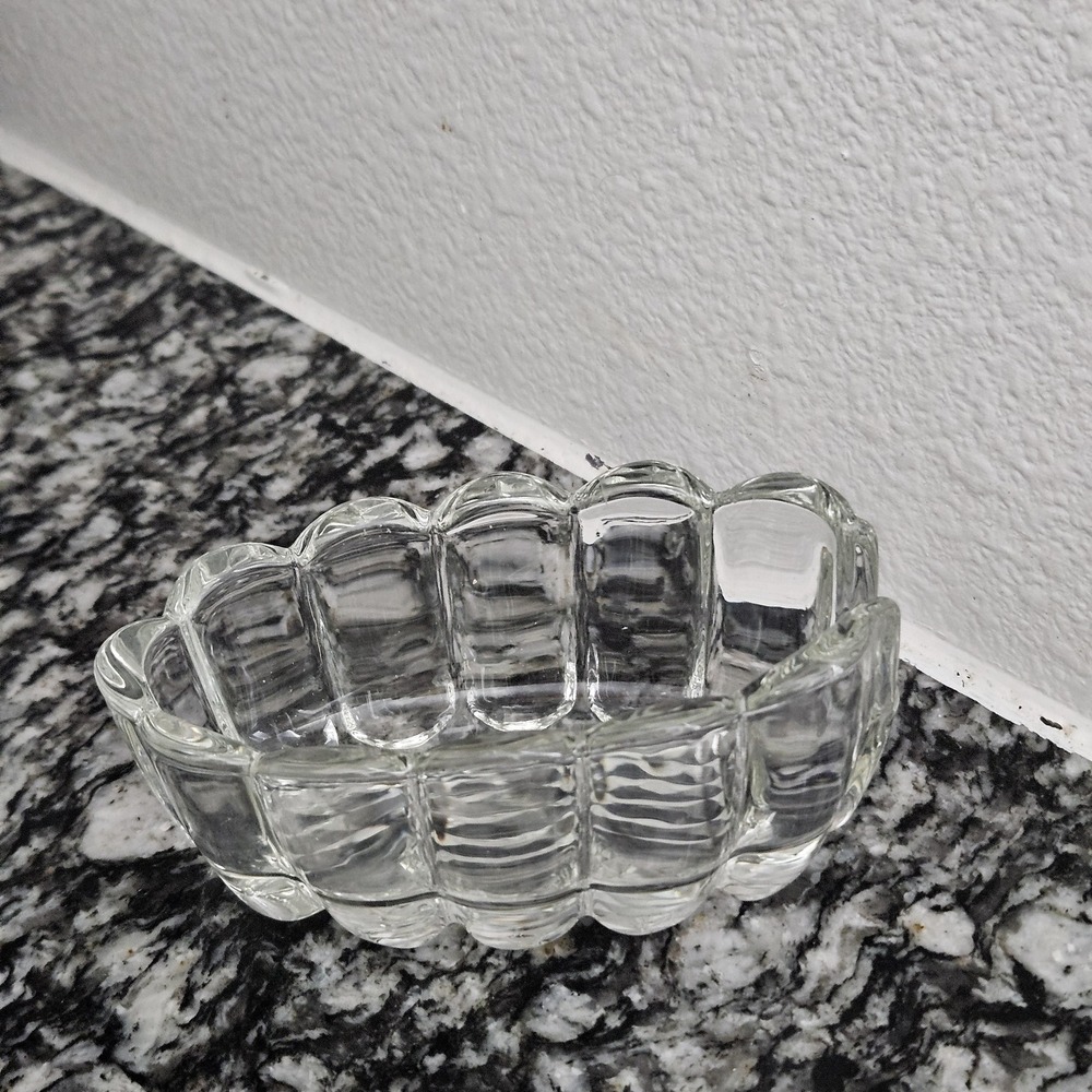 vintage Princess House crystal utensil spoon‎ and fork holder